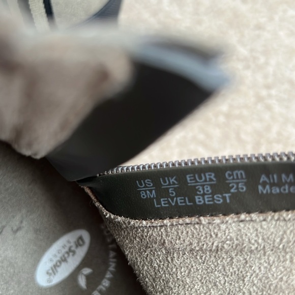 New Dr. Scholls Ankle Boots Block Heel Comfort Taupe Size 8 - Picture 6 of 7